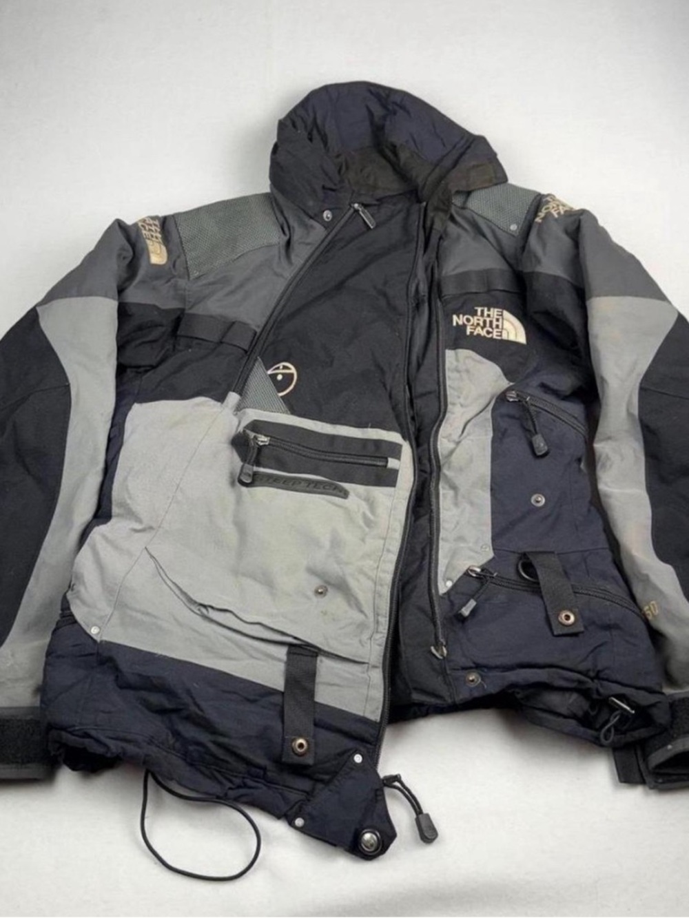 The North Face Men's Black & Gray Ski Jacket with Hood